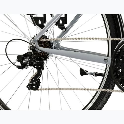 Men's trekking bike KROSS Trans 1.0 grey/black/shine