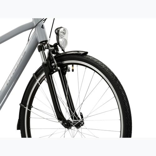 Men's trekking bike KROSS Trans 1.0 grey/black/shine