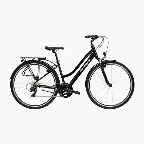 Women's trekking bike KROSS Trans 1.0 W black/silver/shine