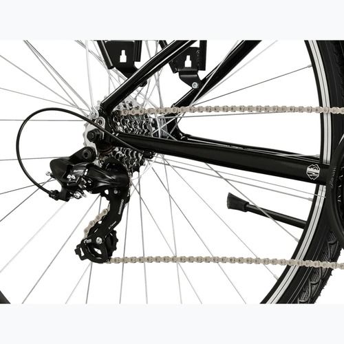 Women's trekking bike KROSS Trans 1.0 W black/silver/shine