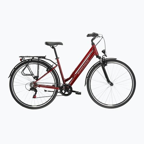 City bike KROSS Sentio 1.0 ruby/grey/shine