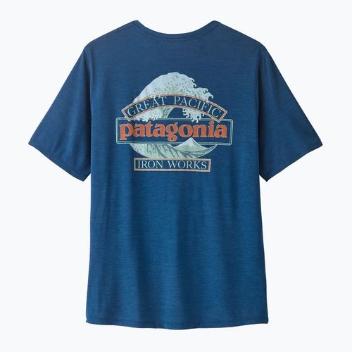 Men's T-shirt Patagonia Capilene Cool Daily - Great Waves clement blue/light clement blue x-dye