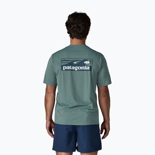 Men's T-shirt Patagonia Capilene Cool Daily - Boardshort Logo blue sage/light blue sage x-dye