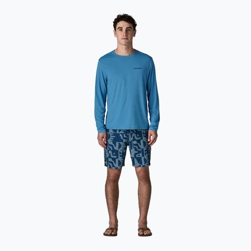 Men's longsleeve Patagonia Capilene Cool Daily - Boardshort Logo shore blue/light shore blue x-dye