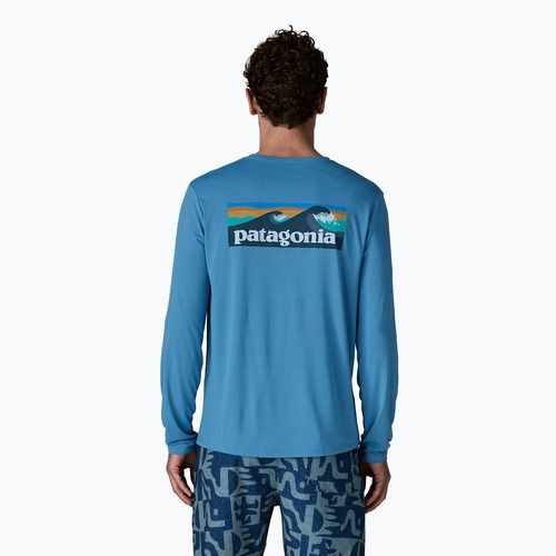 Men's longsleeve Patagonia Capilene Cool Daily - Boardshort Logo shore blue/light shore blue x-dye