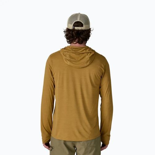 Men's sweatshirt Patagonia Capilene Ultra Hoody bobcat brown/light bobcat brown x-dye