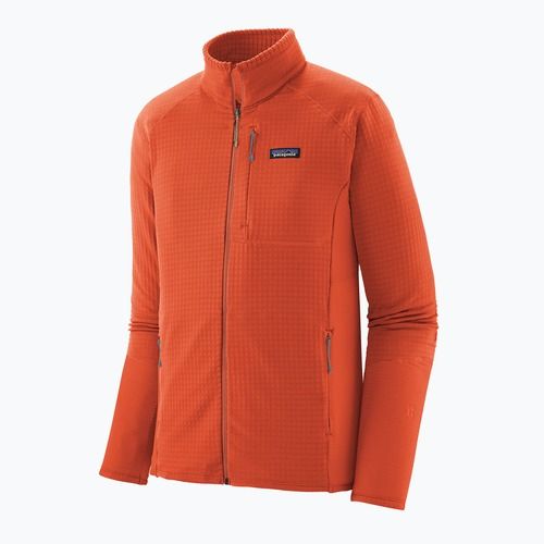 Men's fleece sweatshirt Patagonia R1 Hybrid coal orange