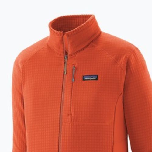 Men's fleece sweatshirt Patagonia R1 Hybrid coal orange