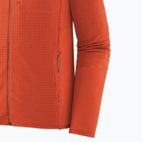 Men's fleece sweatshirt Patagonia R1 Hybrid coal orange