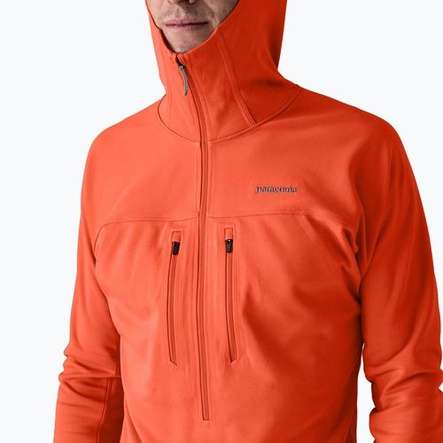 Men's sweatshirt Patagonia R1 Ultralight Hoody coal orange