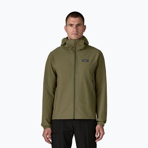 Men's softshell jacket Patagonia R1 TechFace Hoody basin green