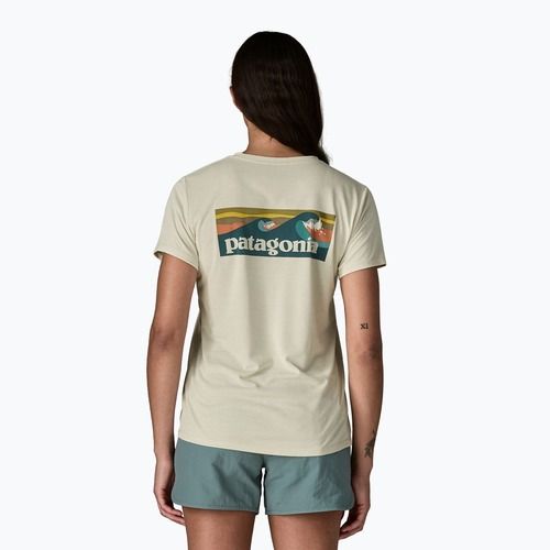 Women's T-shirt Patagonia Capilene Cool Daily Shirt - Boardshort Logo dyno white