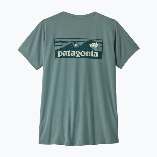Women's T-shirt Patagonia Capilene Cool Daily Shirt - Boardshort Logo blue sage/light blue sage x-dye