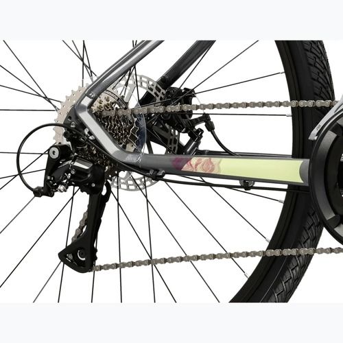 Women's cross bike KROSS Evado 3.0 W grey/green