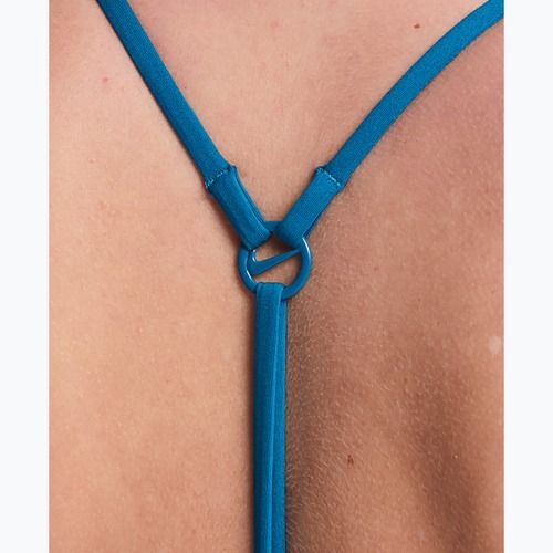 Women's one-piece swimsuit Nike Swoosh Link Y-Back green abyss