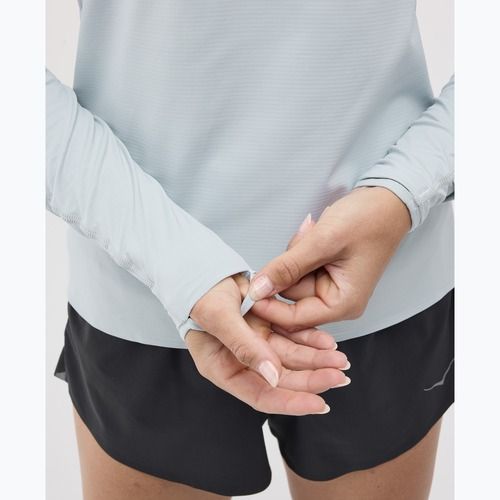 Women's running sweatshirt HOKA GlideTech Quarter Zip mineral blue