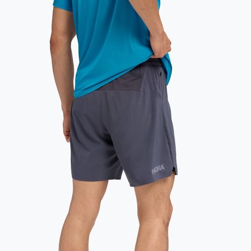 Men's running shorts HOKA Glide 7'' 2in1 charcoal grey