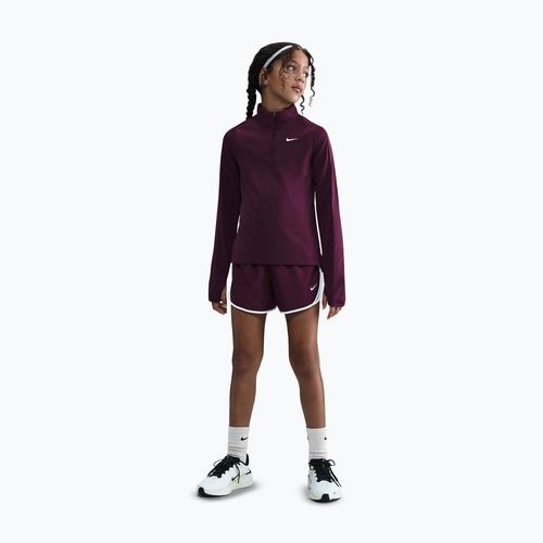 Children's training longsleeve Nike Dri-Fit 1/4 Zip bordeaux/white