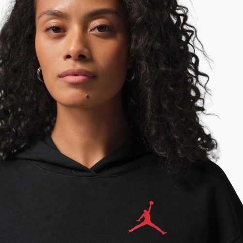 Women's sweatshirt Nike Jordan Fleece Hoodie black/gym red