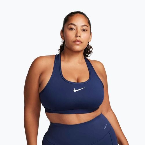 Training bra Nike Swoosh Medium Support midnight navy/white