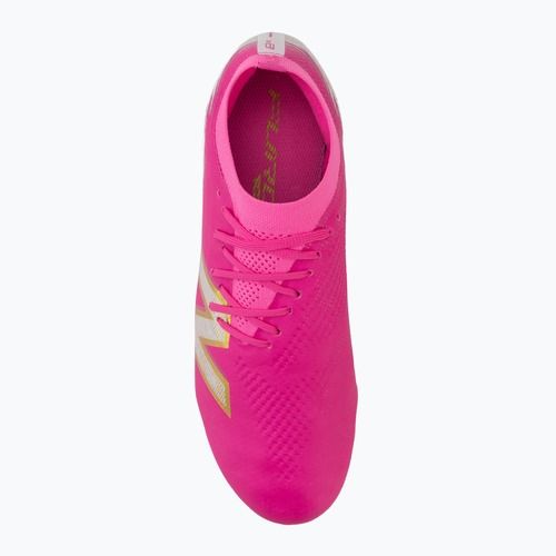 Football boots New Balance Furon Pro V8 FG pink heat/sea salt/gold metallic