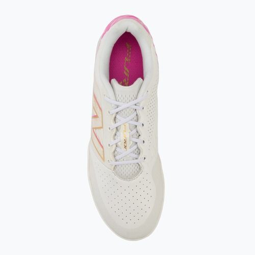 Football boots New Balance Furon Pro V8 IN pink heat/sea salt/gold metallic
