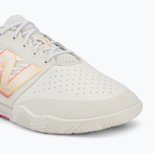 Football boots New Balance Furon Pro V8 IN pink heat/sea salt/gold metallic
