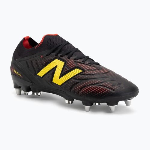 Football boots New Balance Tekela Elite Low V5 SG black 100/punch yellow/fire cracker