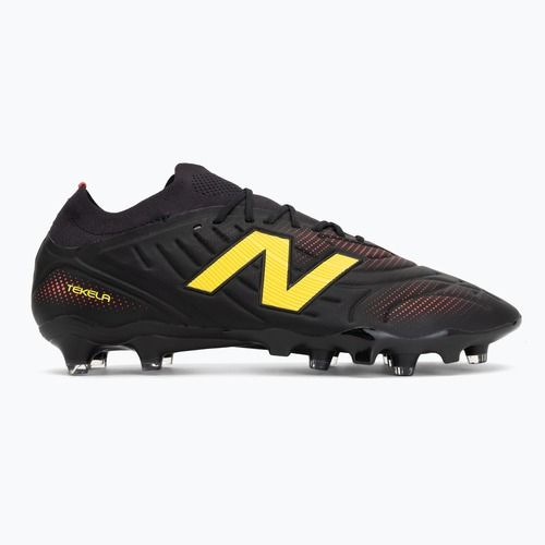 Football boots New Balance Tekela Pro Low V5 FG black 100/punch yellow/fire cracker