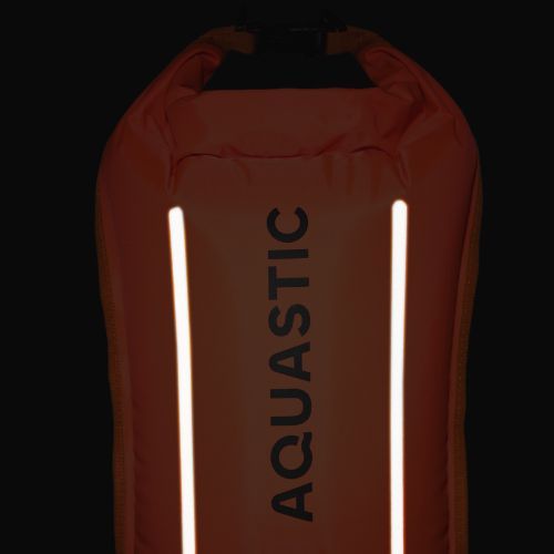 Swim safety buoy with pocket AQUASTIC double-chamber orange