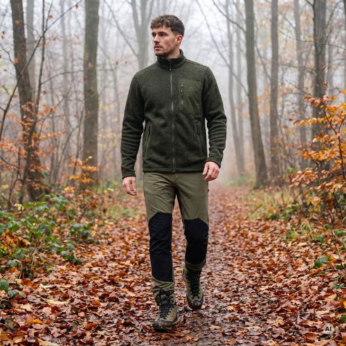 Bluza polarowa męska KADVA Wanderleaf zielony