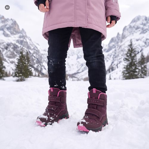 Children's snow boots KADVA Snowey Mid WP pink
