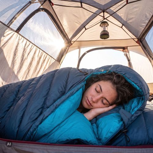 KADVA Mafana 200 down sleeping bag blue