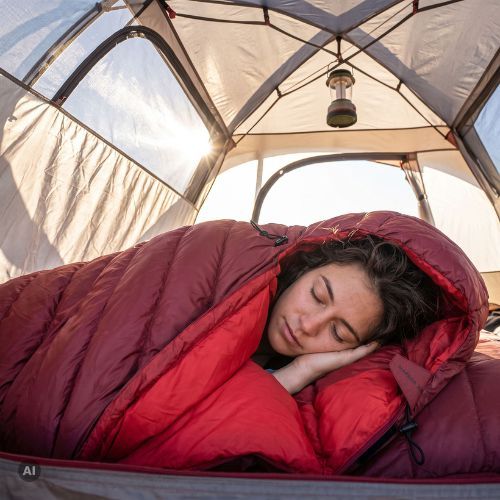 KADVA Mafana 300 down sleeping bag red