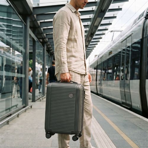 KADVA Palero 38 l Cabin Travel Suitcase Grey
