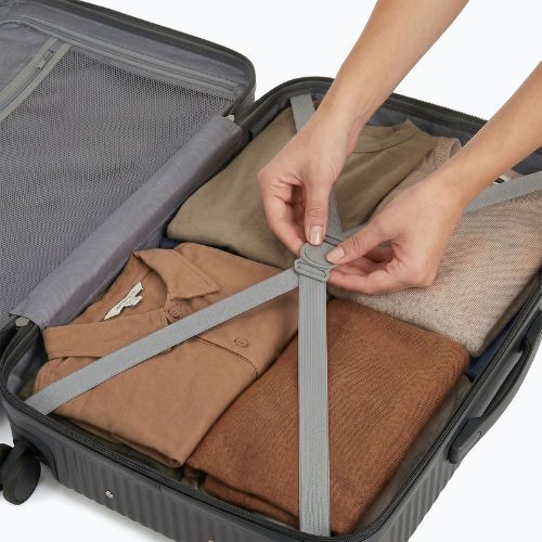 Medium travel suitcase KADVA Palero 64 l grey