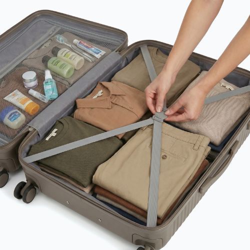 Large travel suitcase KADVA Palero 95 l beige