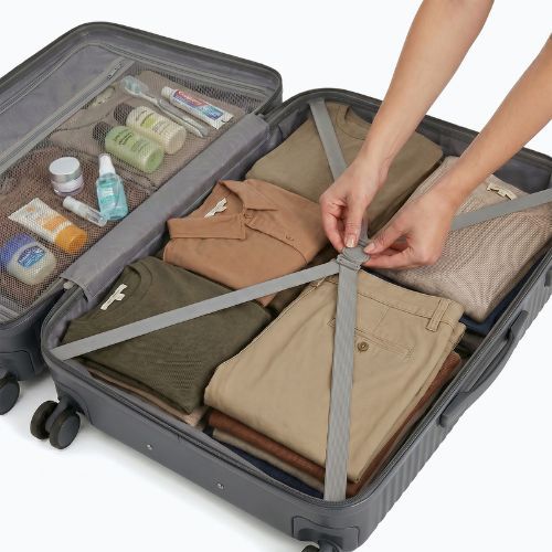 Large travel suitcase KADVA Palero 95 l grey
