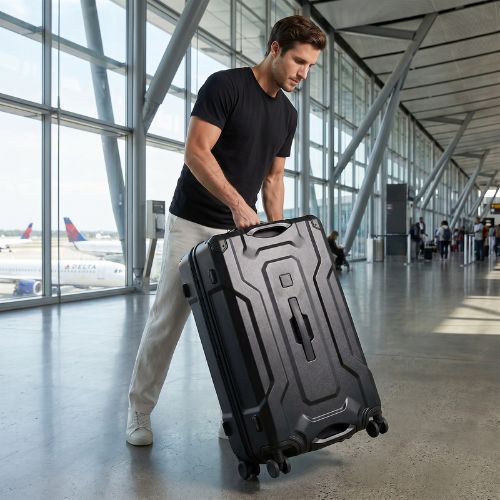 KADVA Roca 120 l travel suitcase black
