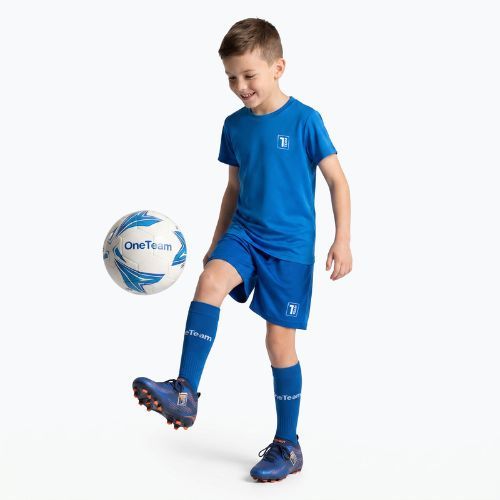 Children's football kit OneTeam Precision Set shirt and shorts blue