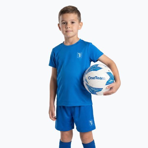 Children's football kit OneTeam Precision Set shirt and shorts blue