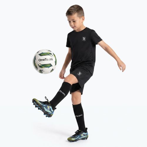 Children's football kit OneTeam Precision Set shirt and shorts black
