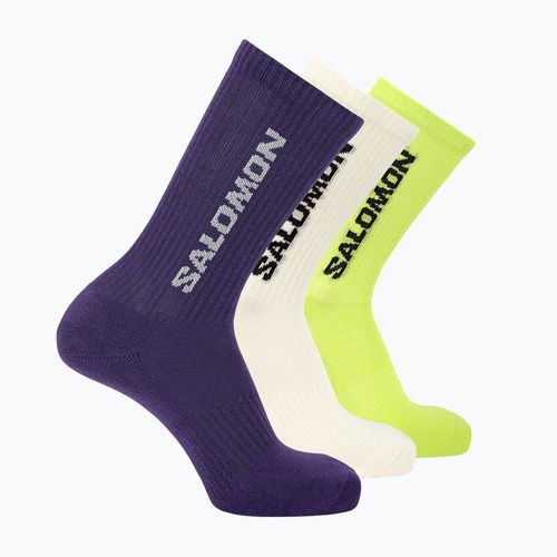 Socks Salomon Everyday Crew 3 pairs vanilla ice/acid lime/deep blue