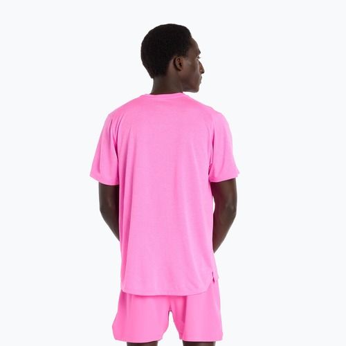 Men's T-shirt New Balance Athletics Run pink heat heather