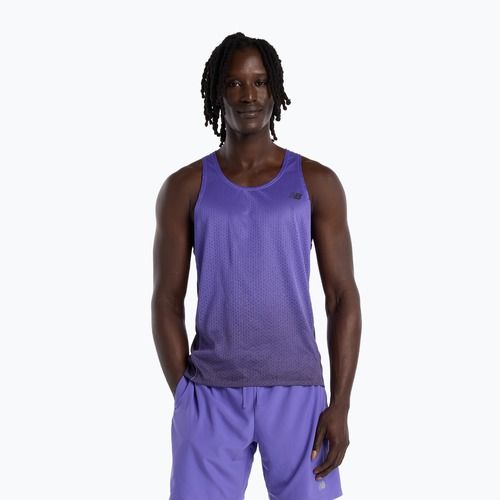 Men's running top New Balance Viz-Tech Singlet electric purple