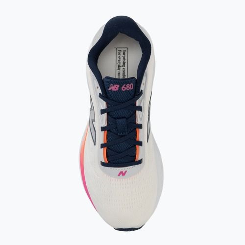 Women's running shoes New Balance Fresh Foam 680's V9 sea salt/tangerine heat/pink heat