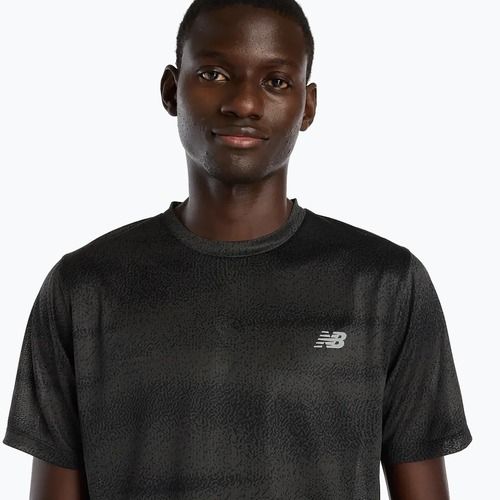 Men's T-shirt New Balance Athletics Printed black/grey