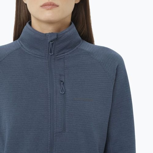 Women's fleece sweatshirt Salomon Lightwarm Full Zip blue nights