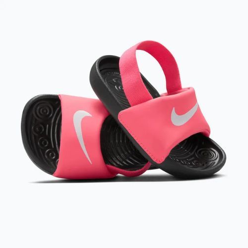 Children's slides Nike Kawa digital pink/black/white
