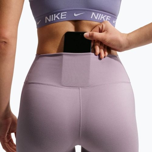 Women's training leggings Nike One High-Waisted 7/8 light violet ore/white